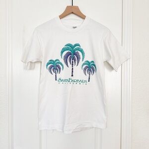 Vintage Santa Barbara Palm Tree Metalic Shirt Small  Single Stitch